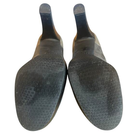 Stuart Weitzman Tasseled Platform Heeled Loafers Slip On Gray Suede Leather 7M - Picture 6 of 8